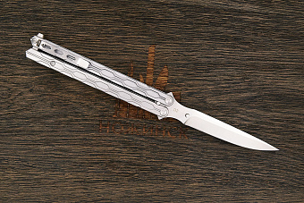 Нож балисонг Reptilian Плазма, модель 01Z, сталь D2, рукоять сталь