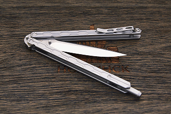 Нож балисонг Reptilian Плазма, модель 01Z, сталь D2, рукоять сталь