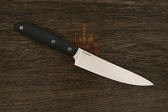 Нож кухонный MOYO Геликон универсальный 155мм, сталь AR-RPM9, рукоять G10-extra черный