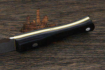 Нож туристический Beaver knife Bird&Trout XXXL, клинок 112мм, сталь PGK, рукоять микарта чёрная-Ж