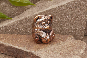 Бусина на темляк Мишка от мастерской Крымская бронза