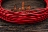 Кожаный шнурок 2мм (красный), кратно 1м - фото №2