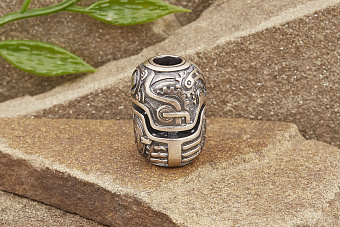 Бусина на темляк «Гравицапа» белый металл