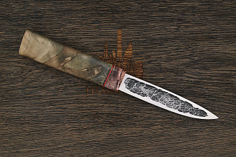 Разделочный нож народов севера Iron craft, рукоять стаб.шпальт ивы 