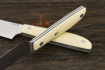 Нож кухонный MOYO Геликон шеф 165мм, сталь AR-RPM9, рукоять G10-extra слоновая кость