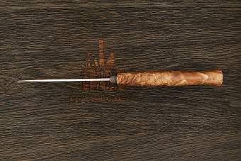 Нож туристический Мастерской Тать Харза, клинок 112мм, сталь Elmax, рукоять кап клена