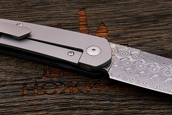 Нож складной Artisan Centauri, клинок 88мм, дамаск нержавеющий, рукоять карбон/титан