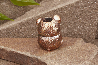 Бусина на темляк Мишка от мастерской Крымская бронза