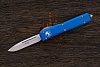 Автоматический складной нож Microtech Ultratech S/E, сталь CTS-204P, рукоять алюминий голубой - фото №1