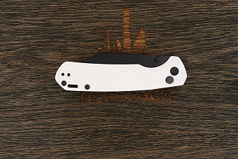 Нож складной CJRB Pyrite Light, клинок 85мм, сталь AR-RPM9, рукоять термопластик FRN белый