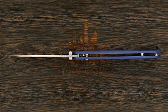 Нож складной CJRB Large Pyrite Light, клинок 94мм, сталь AR-RPM9, рукоять термопластик FRN синий