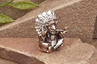 Бусина на темляк Сидящий Бык (биметалл) от мастерской Крымская бронза