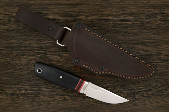 Нож туристический Геннадия Дедюхина Финочка, клинок 89мм, сталь N690, рукоять микарта черный