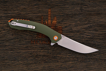 Нож складной CJRB Gobi, клинок 88мм, сталь AR-RPM9, рукоять G10 оливковый