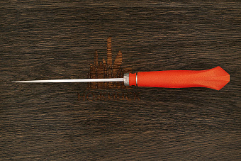 Нож туристический Алексея Артемьева Технофинка, сталь Elmax, рукоять микарта оранжевая