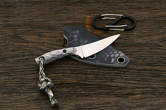 Нож EDC Владимира Толкачева, клинок 54мм, сталь M398, рукоять сильвертвил