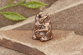 Бусина на темляк Дракон от мастерской Крымская бронза