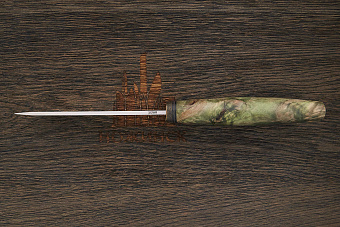 Разделочный нож  Уральский мастеровой Пукко, клинок 130мм, рукоять стаб. дерево зеленый