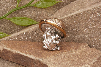 Бусина на темляк Дух леса (биметалл) от мастерской Крымская бронза