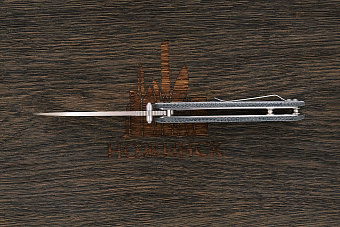 Нож складной QSP Parrot V2, клинок 80мм, сталь D2, рукоять микарта серая