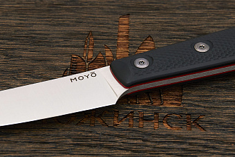 Нож кухонный MOYO Геликон овощной 105мм, сталь AR-RPM9, рукоять G10-extra черный