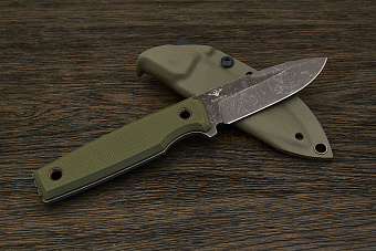 Нож EDC Нож с Котом Жак, клинок 89мм, сталь AUS-10Co