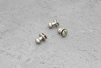 Кобурная кнопка 6,0 мм (латунь/сталь) никель