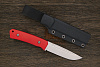 Разделочный нож Owl knife Barn-F, сталь CPR, рукоять G10 красный - фото №2