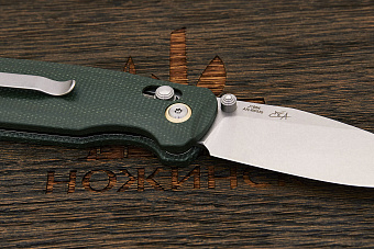 Нож складной CJRB Maximal, клинок 75мм, сталь AR-RPM9, рукоять микарта зеленая