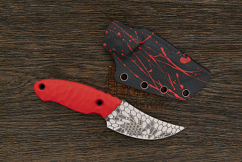 Нож EDC Lizard knives, клинок 85мм, сталь AUS-10Co, рукоять G-10 красный