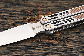 Нож балисонг Reptilian Стикс, модель 01, сталь D2, рукоять сталь