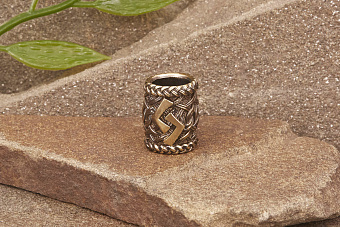 Бусина на темляк Руна Йера от мастерской Крымская бронза