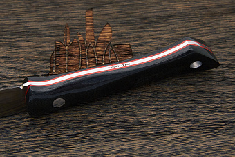 Нож туристический Beaver knife GranTourismo, клинок 105мм, сталь Х12МФ, рукоять микарта чёрная-К