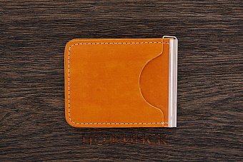 Кошелек с зажимом для денег и ножом рыжий