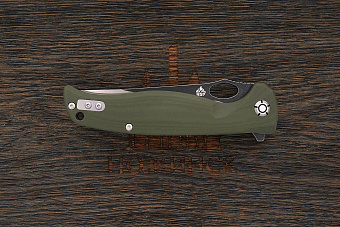 Нож складной QSP Gavial, клинок 102мм, сталь D2, рукоять G10 оливковый