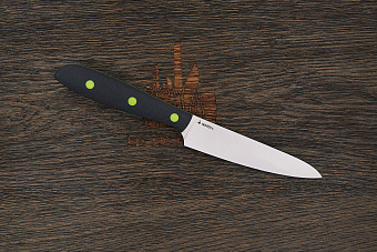 Нож кухонный MOYO Премьер овощной 110мм, сталь N690, рукоять G10-extra