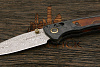 Складной нож Benchmade Mini Crooked River #572, сталь дамаск, рукоять карбон - фото №4