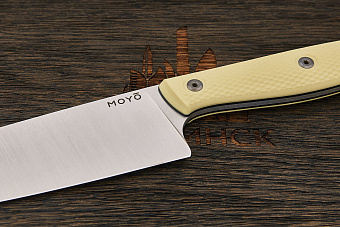 Нож кухонный MOYO Аппарель шеф 175мм, сталь AR-RPM9, рукоять G10-extra слоновая кость