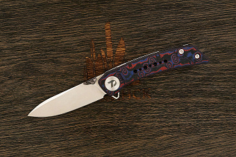 Складной нож Dr. Tech Vindex, сталь 14C28N, рукоять микарта красный