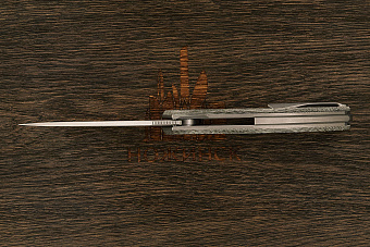 Складной нож Shirogorov knives Q95 Ursus, сталь Elmax, рукоять микарта зеленая