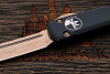 Автоматический складной нож Microtech Ultratech T/E, сталь M390, рукоять алюминий черный/бронза - фото №4