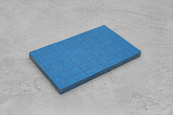 Джутовая микарта, плашка 130x80x8(+)мм синяя