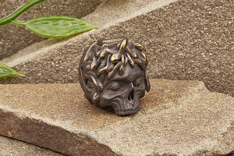 Бусина на темляк «Лаки Медуза» желтая голова