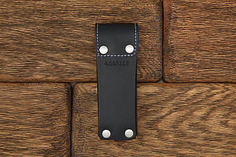 Чехол на ремень кожаный черный, модель 0823