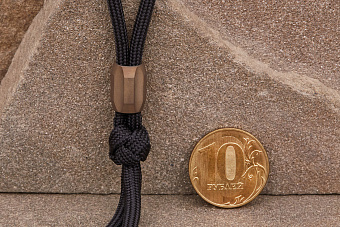 Титановая бусина на темляк «Втулка»  желтый