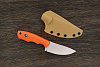 Нож EDC Владимира Толкачева, клинок 77мм, сталь AR-RPM9, рукоять микарта оранжевая - фото №2