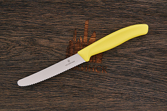 Нож кухонный Victorinox для масла 110мм, сталь Dauphinox, рукоять PP желтый 