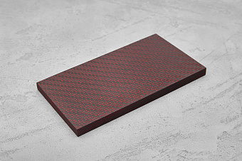 Карбон twill 12K, плашка 140x80x8мм, красный