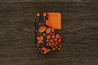 Картхолдер цветной из кайдекса Хохлома