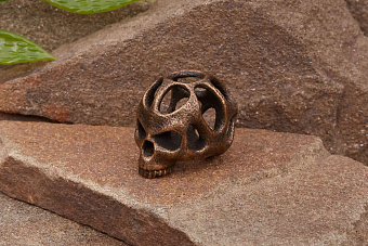 Бусина на темляк «Череп» Т2